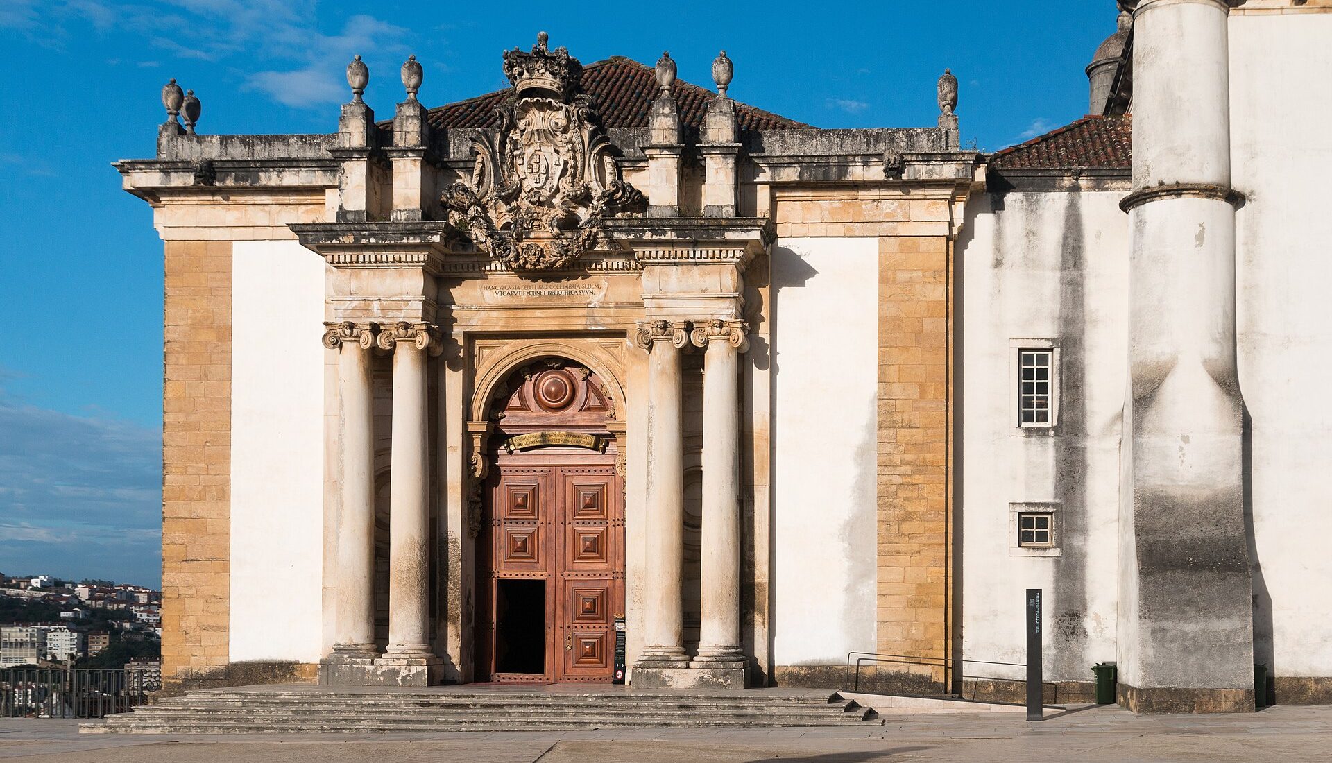 The portico of the library